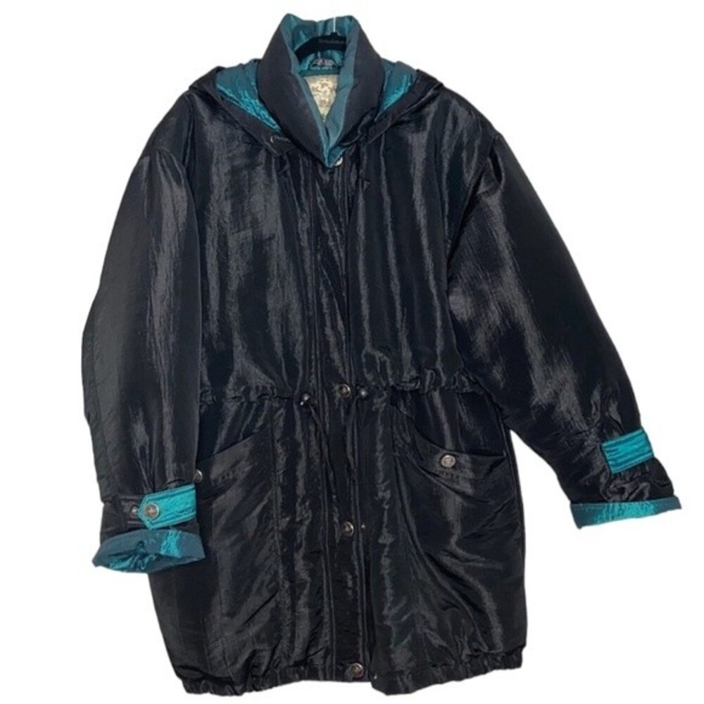 UTEX Vintage Down Coat with Removable Hood Size Large